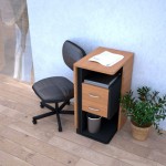 desk folded for compact storage